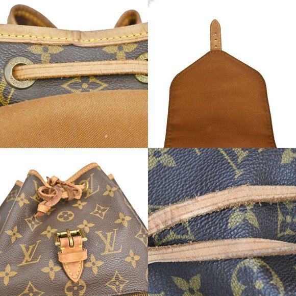 LOUIS VUITTON Montsouris MM Backpack Bag Monogram Leather Brown M51136 70EA501 - Picture 4 of 14